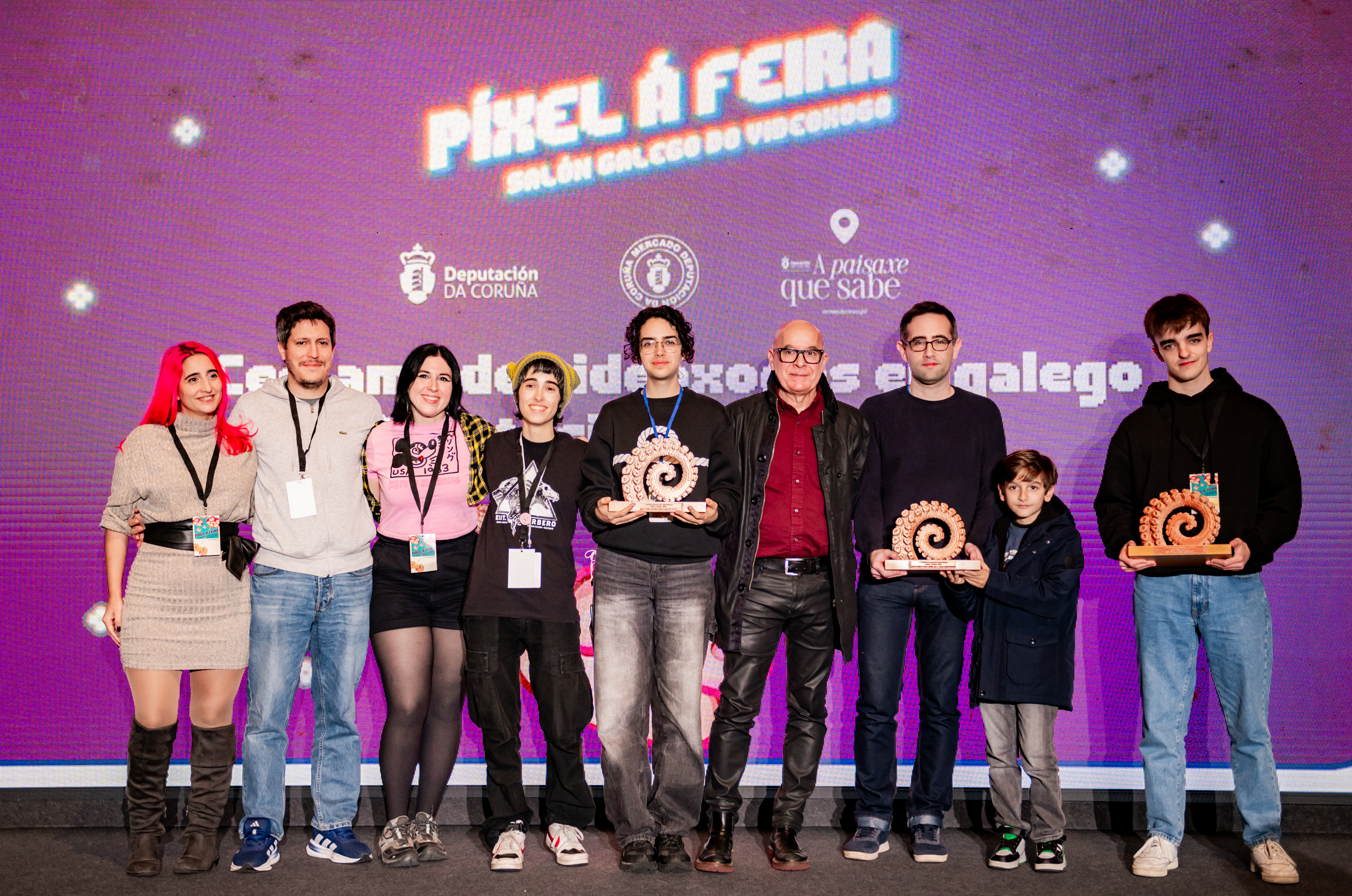 Xosé Regueira, na entrega de premios do I Certame de Videoxogos en Galego da Deputación da Coruña. Foto: Leo López