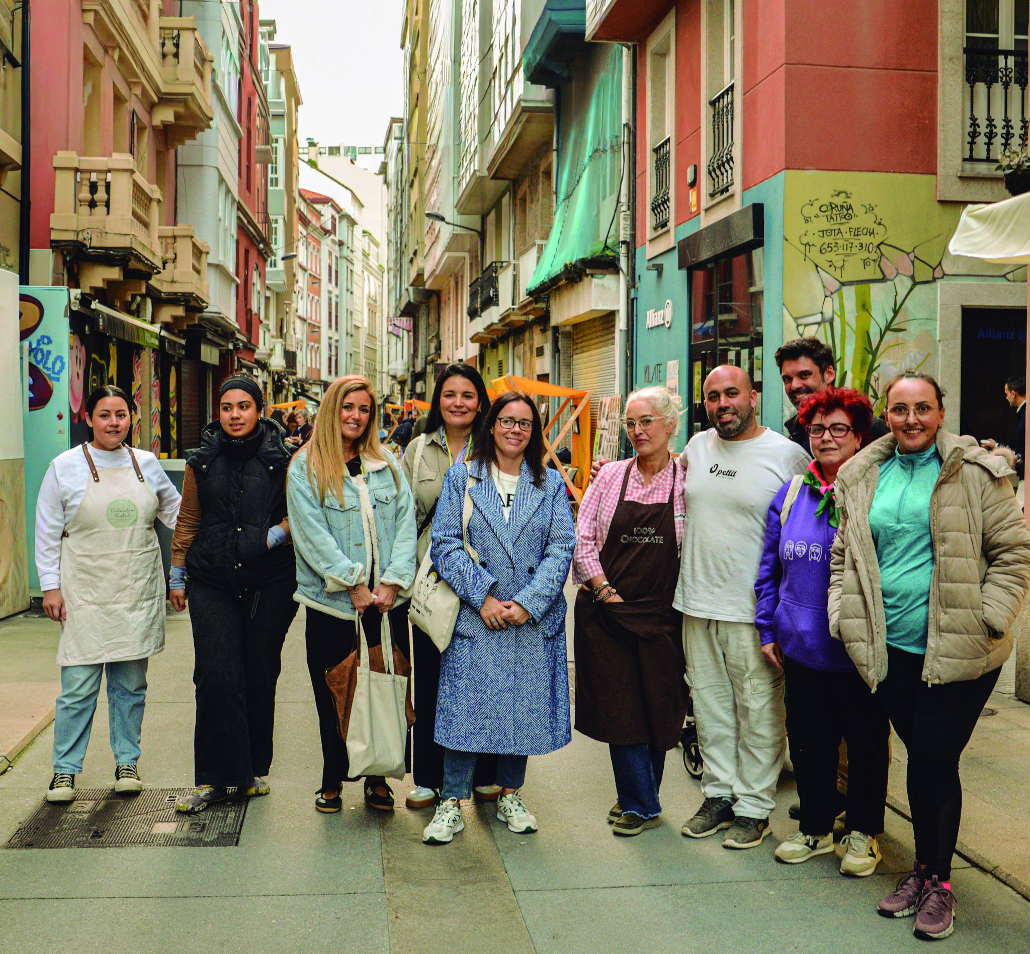 O xurado do II Concurso de Petiscos, cos participantes da ruta doce. Foto: Carmen MB