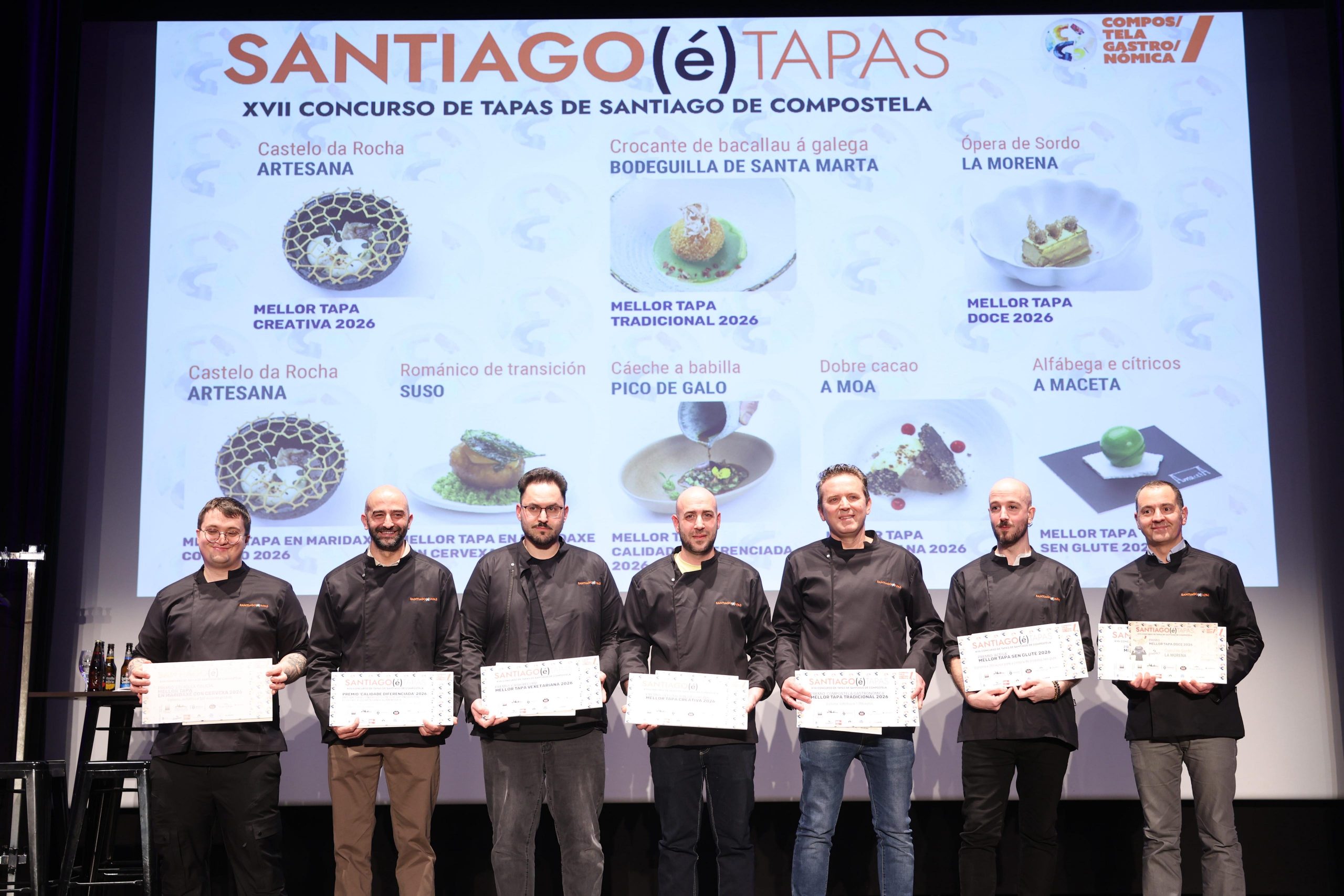 Artesana, Bodeguilla de Santa Marta e La Morena triunfan no XVII Santiago(é)Tapas