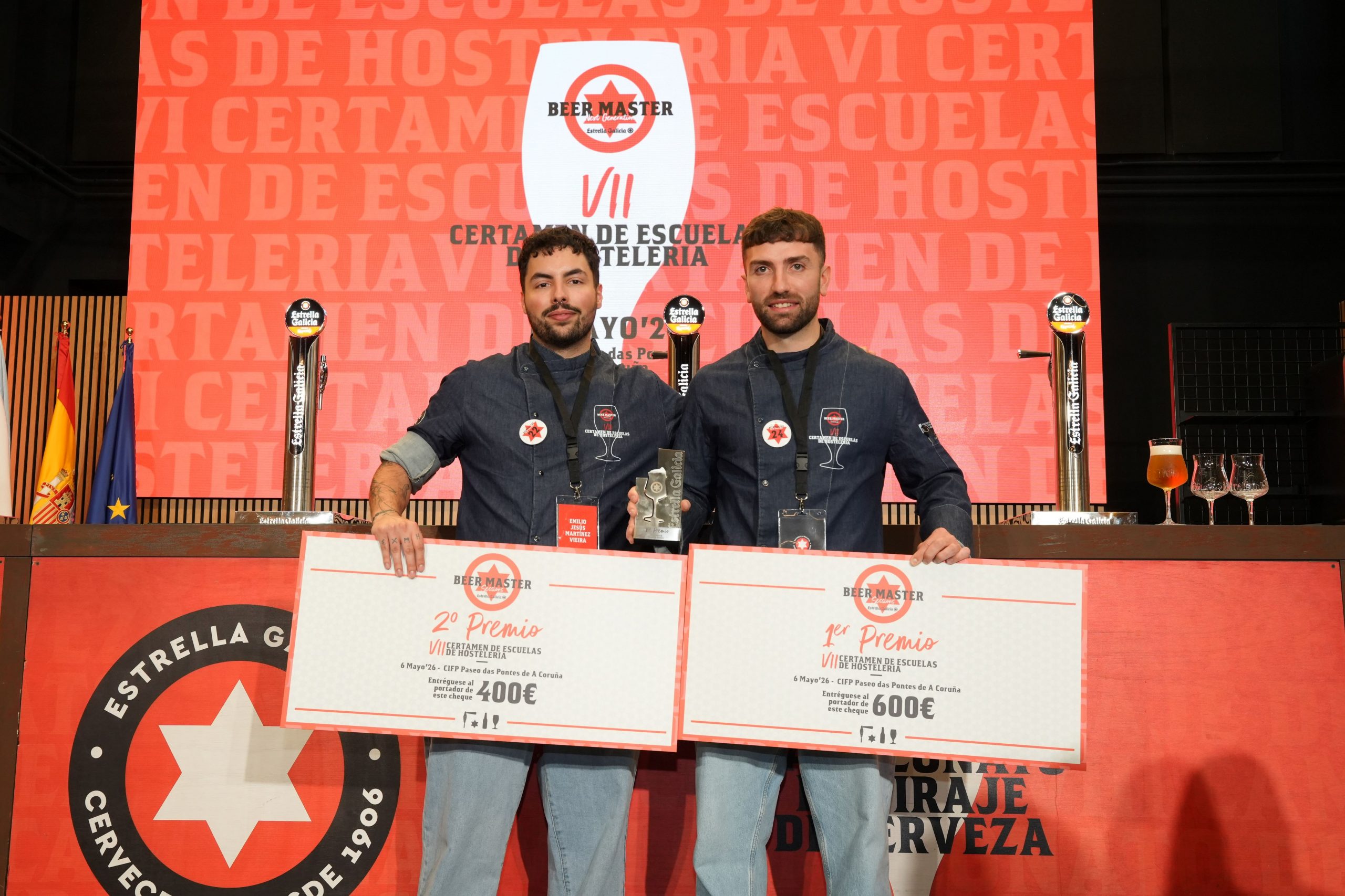 O lucense Alejo Fuenteseca triunfa no concurso de tiraxe de cervexa Estrella Galicia que se celebrou na Coruña